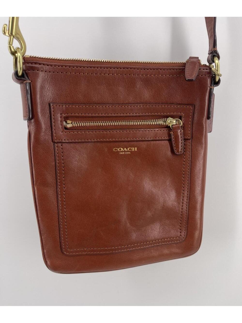 Coach Legacy Cognac Leather Crossbody‎ Bag Purse Brass Hardware Women’s